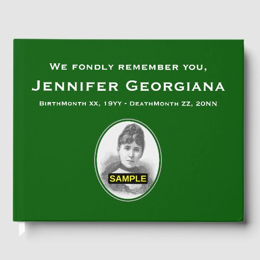 シンプルとエレガント葬式ゲストブック ゲストブック (正面)