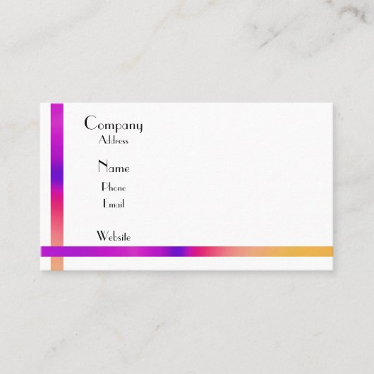 シンプルとエレガント 名刺 (正面)