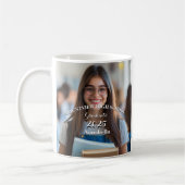 シンプルとカスタム1枚の写真卒業マグカップ コーヒーマグカップ (左)