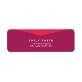 シンプルとカラーはっきりしたブロックパープルとピンクアドレス ラベル (正面)