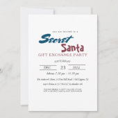 シンプルとシエレガントクレットサンタクリスマスパーティー 招待状 (正面)