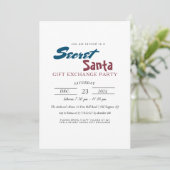 シンプルとシエレガントクレットサンタクリスマスパーティー 招待状 (スタンド正面)