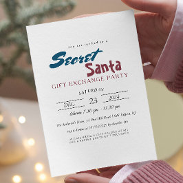 シンプルとシエレガントクレットサンタクリスマスパーティー 招待状