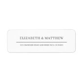 シンプルとシックモダン差出人住所 ラベル (正面)