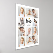 シンプルとシック写真コラージュ |ラブ金ゴールドハート 箔ポスター (レイダウン)