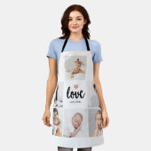 シンプルとシック写真コラージュ |愛するハート エプロン (着用した状態)