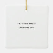 シンプルとシック写真コラージュ |愛するハート セラミックオーナメント (裏面)