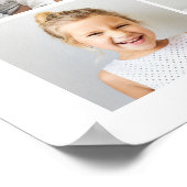 シンプルとシック写真コラージュ |愛するハート ポスター (角)