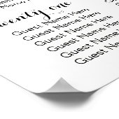 シンプルとシック結婚の – その他のテーブル |シーティングチャート ポスター (角)