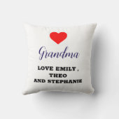 シンプルとシック |おばあちゃんのハートフォトコラージュ クッション (裏面)