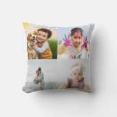 シンプルとシック |おばあちゃんのハートフォトコラージュ クッション (正面)