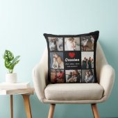 シンプルとシック |おばあちゃんのハートフォトコラージュ クッション (椅子)