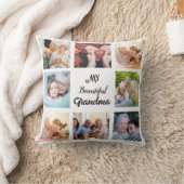 シンプルとシック| おばあちゃんの写真コラージュ クッション (ブランケット)