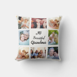 シンプルとシック| おばあちゃんの写真コラージュ クッション