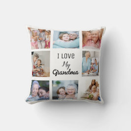 シンプルとシック| おばあちゃんの写真コラージュ クッション