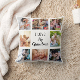 シンプルとシック| おばあちゃんの写真コラージュ クッション