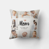 シンプルとシック |ハート付きMomのフォトコラージュ クッション (裏面)