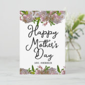 シンプルとシック |ピンクのフローラマザー日プレゼント シーズンカード (スタンド正面)
