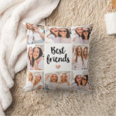 シンプルとシック |友最高のだちのハートフォトコラージュ クッション (ブランケット)