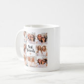 シンプルとシック |友最高のだちのハートフォトコラージュ コーヒーマグカップ (正面左)