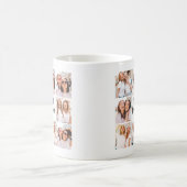 シンプルとシック |友最高のだちのハートフォトコラージュ コーヒーマグカップ (中央)