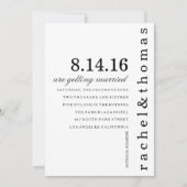 シンプルとシック 招待状 (正面)