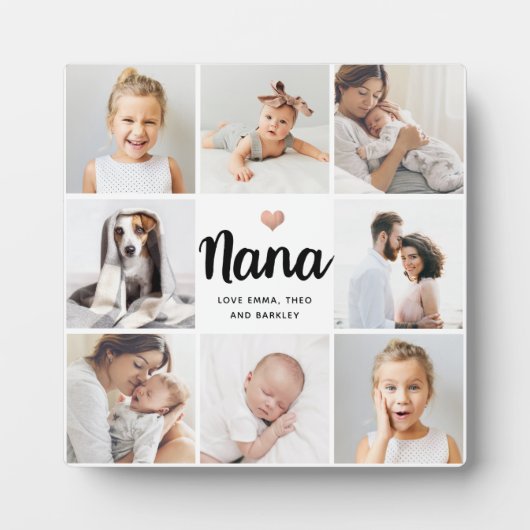 シンプルとシック | Nanaのフォトコラージュとハート フォトプラーク (正面)