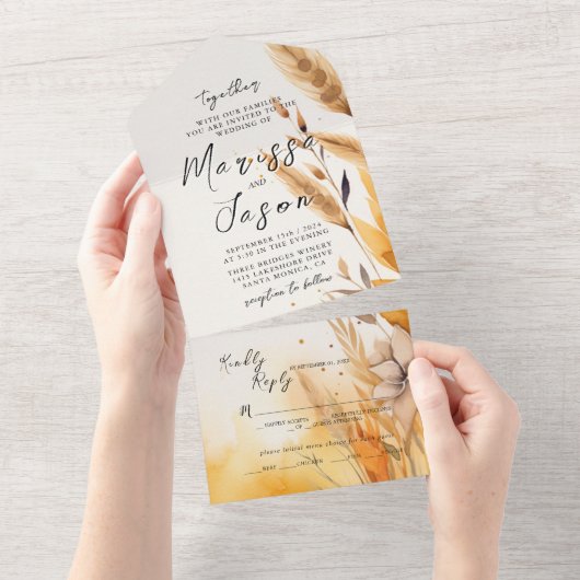 シンプルとパエレガントパ結婚パス オールインワン招待状 (貼ってはがせる)