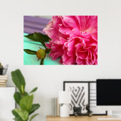 シンプルとピエレガントンク牡丹の植物学 ポスター (ホームオフィス)