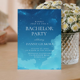 シンプルとブエレガントルーバチュラーパーティ 招待状