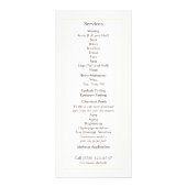 シンプルとヘアのサロンとスパメニュー ラックカード (裏面)