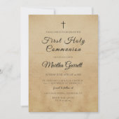 シンプルとベエエレガントージュファースト・ホリー・コミュニオン 招待状 (正面)