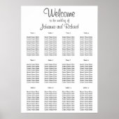 シンプルとホワイトの座席表 ポスター (正面)