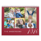 シンプルとミニマルな家族写真2026 カレンダー (カバー)