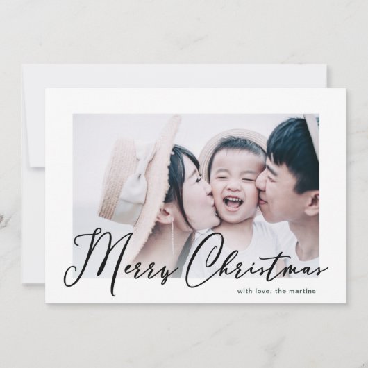 シンプルとミニマルメリースタイリッシュクリスマスの写真 (正面)