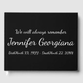 シンプルとミニマル葬儀のゲストブック ゲストブック (正面)