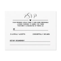 シンプルとミニマルRSVPカード