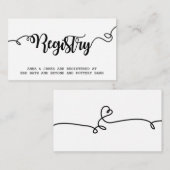 シンプルとモダンの結婚登録カード エンクロージャーカード (正面/裏面)