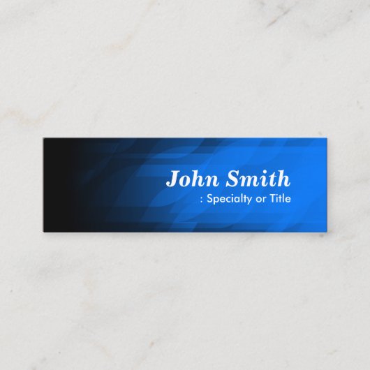 シンプルとモダンダークブルー スキニー名刺 (正面)