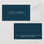 シンプルとモダンダークブルー 名刺 (正面/裏面)