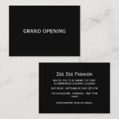 シンプルとモダン大開会式カード 名刺 (正面/裏面)