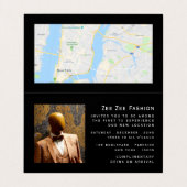 シンプルとモダン大開会式カード 名刺 (内部フラット)