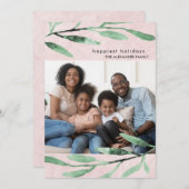 シンプルとモダン植物写真クリスマスカード シーズンカード (正面/裏面)