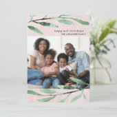 シンプルとモダン植物写真クリスマスカード シーズンカード (スタンド正面)