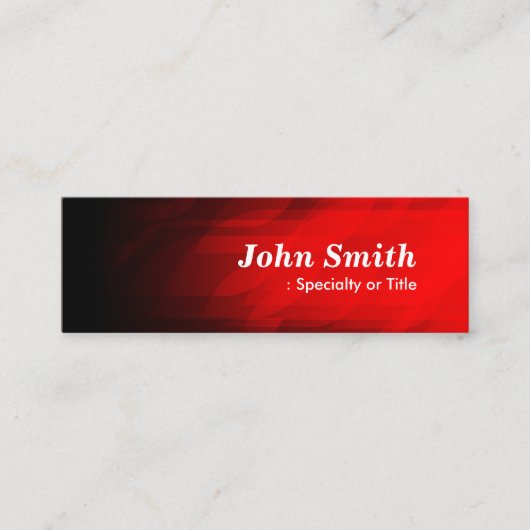 シンプルとモダン濃い赤 スキニー名刺 (正面)