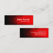 シンプルとモダン濃い赤 スキニー名刺 (正面/裏面)