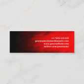 シンプルとモダン濃い赤 スキニー名刺 (裏面)