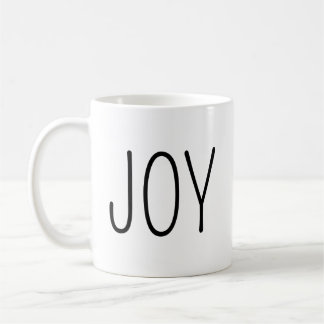 シンプルとモダン白黒クリスマスマグジョイ コーヒーマグカップ