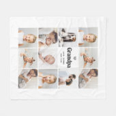 シンプルとモダン |おじいちゃんの写真集 フリースブランケット (正面(横))