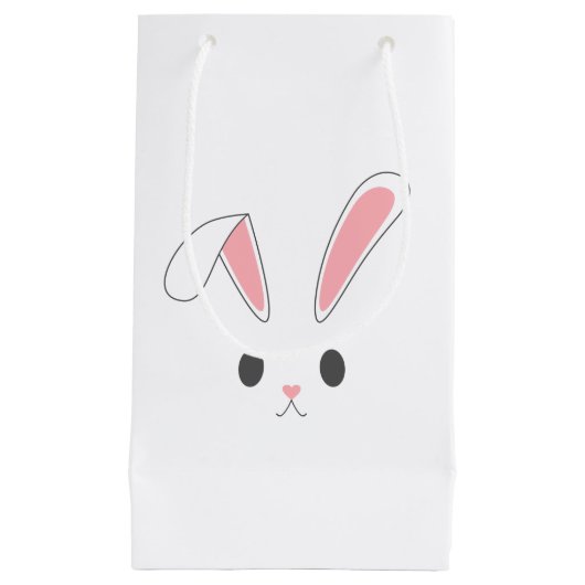 シンプルと可愛いイースターバニーウサギ | ギフトバッグ (正面)